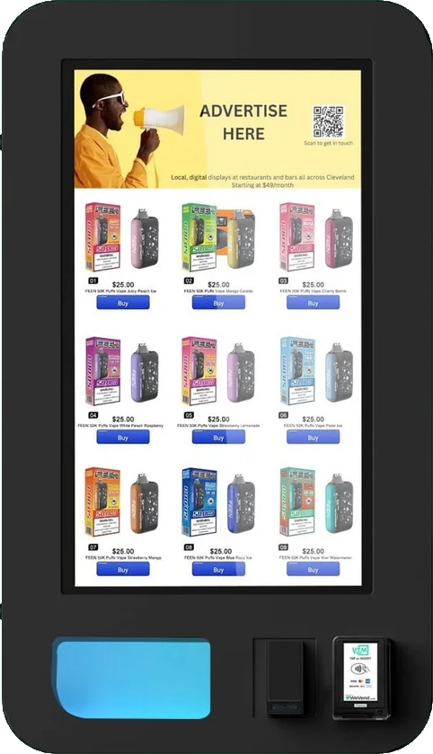 Slim Wall: Sleek, Wall-Mounted Vape Vending Machine | VapeTM